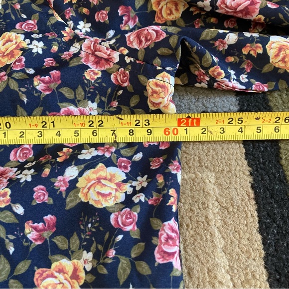 2 Madison Floral Slim Fit Button Up Shirt Long Sleeve Mens Size XL 17-17.5 34/35 - Picture 11 of 12